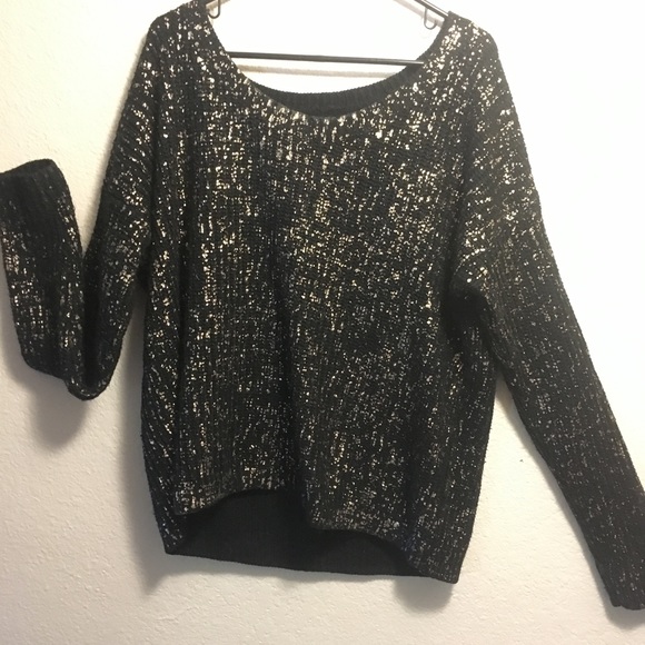 Black and Rose Gold Baggy Sweater - Picture 5 of 10